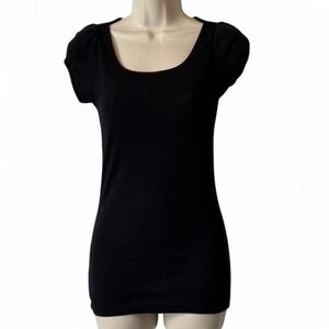 Y2K Tarea by Rue21 Black Puff‎ Sleeve Top, Women's Size M